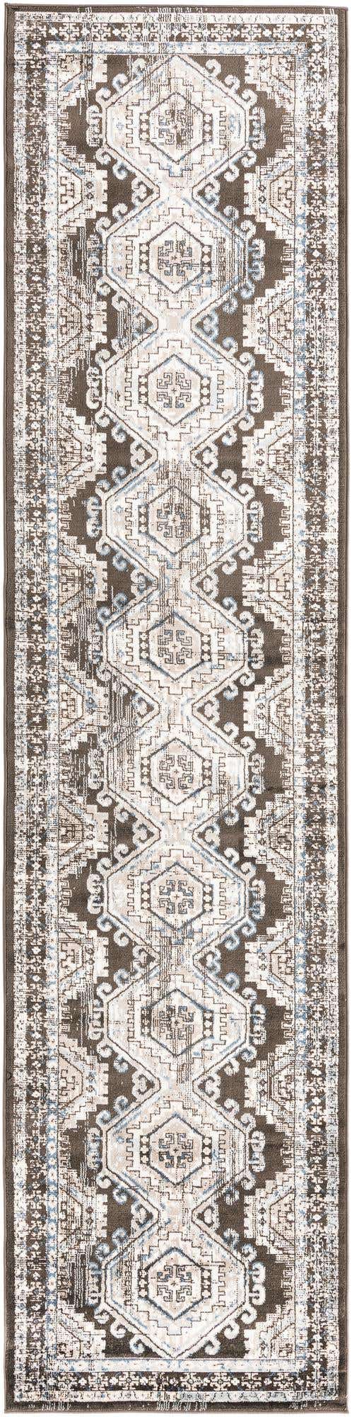 Gray 3' 1 x 13' 1 Charlotte Runner Area Rug 100% Polypropylene With Jute Backing Traditional Classical Durable Carpet for Living Dining Office Rooms for Sale at Rug Engine