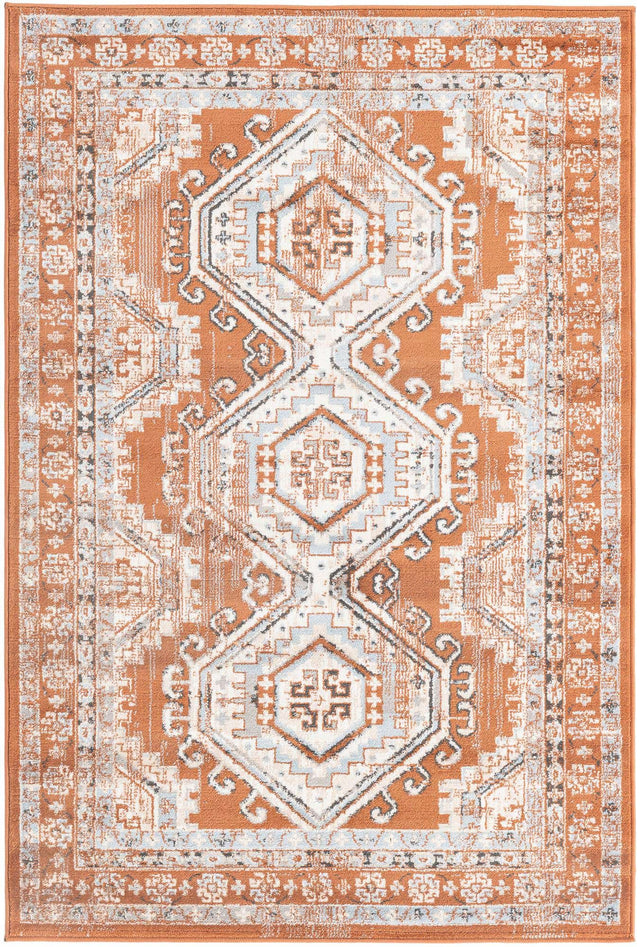 Terracotta 4' 1 x 6' 1 Charlotte Rectangle Area Rug 100% Polypropylene With Jute Backing Traditional Classical Durable Carpet for Living Dining Office Rooms for Sale at Rug Engine