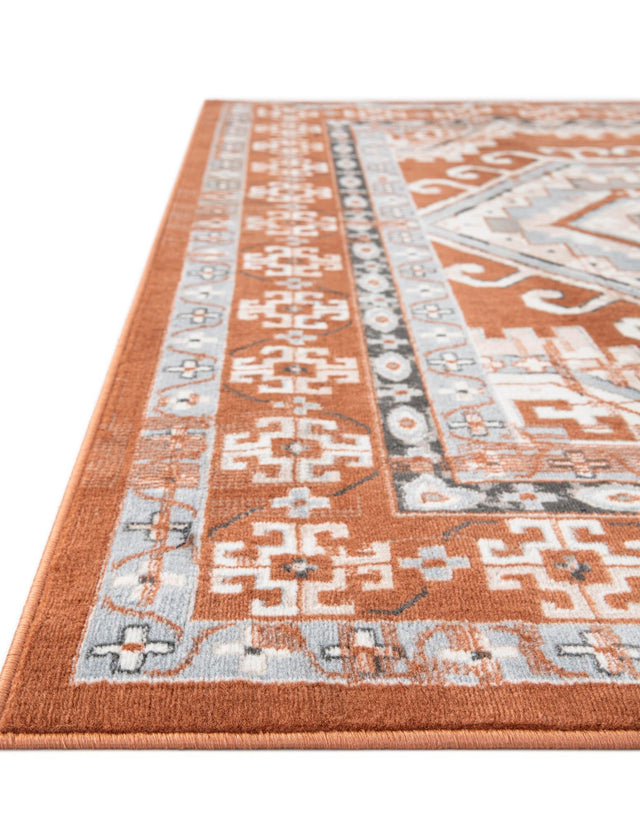 Terracotta 7' 10 x 7' 10 Charlotte Square Area Rug 100% Polypropylene With Jute Backing Traditional Classical Durable Carpet for Living Dining Office Rooms for Sale at Rug Engine