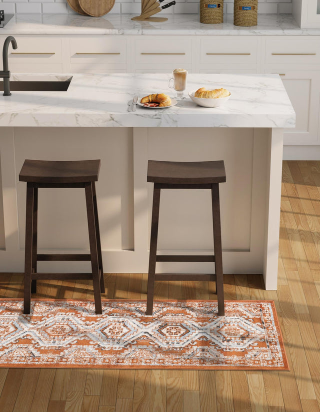 Terracotta 2' x 6' 1 Charlotte Runner Area Rug 100% Polypropylene With Jute Backing Traditional Classical Durable Carpet for Living Dining Office Rooms for Sale at Rug Engine