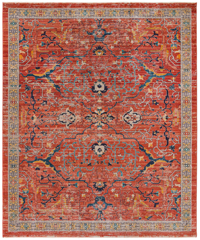 Brick Red 10' x 12' 4 Lola Rectangle Area Rug Polypropylene With Jute Backing Traditional Pattern Easy Clean Carpet for Home Interior Design for Sale at Rug Engine