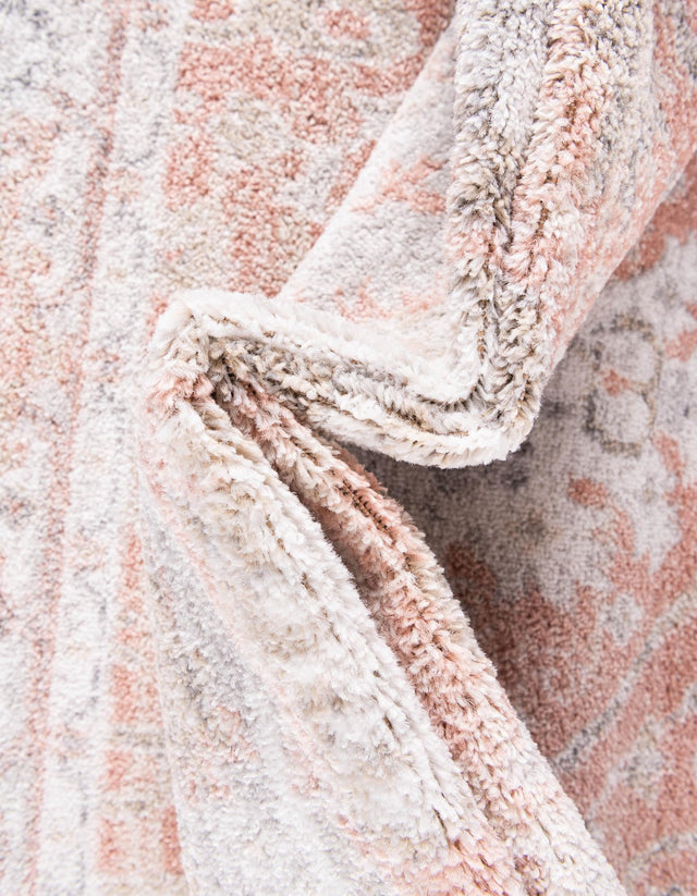 Rose Pink 6' 1 x 9' Madeline Vintage Oval Area Rug 100% Polypropylene Distressed Traditional Carpet for Classic Interior Home Design for Sale at Rug Engine