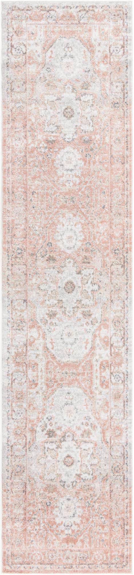 Rose Pink 2' 11 x 13' Madeline Vintage Runner Area Rug 100% Polypropylene Distressed Traditional Carpet for Classic Interior Home Design for Sale at Rug Engine