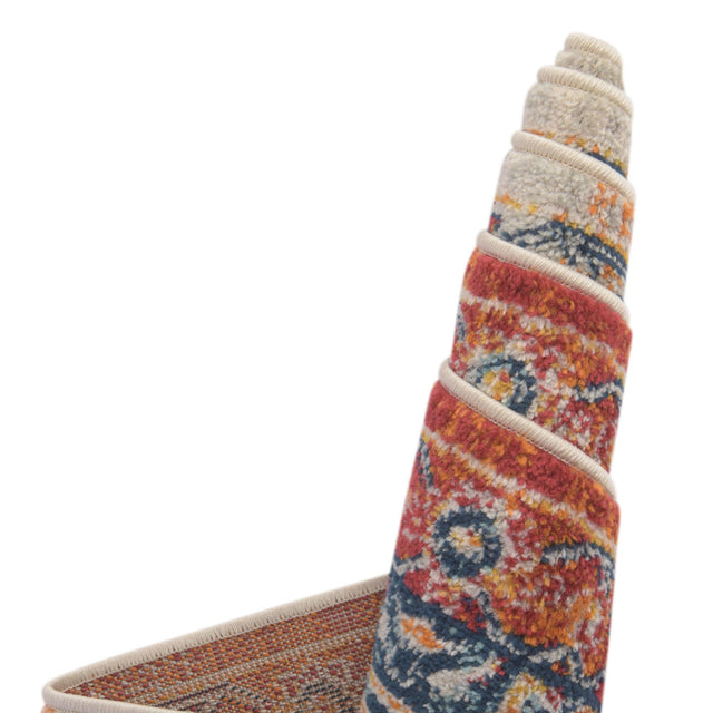Rust Red 6' x 9' Madeline Vintage Rectangle Area Rug 100% Polypropylene Distressed Traditional Carpet for Classic Interior Home Design for Sale at Rug Engine