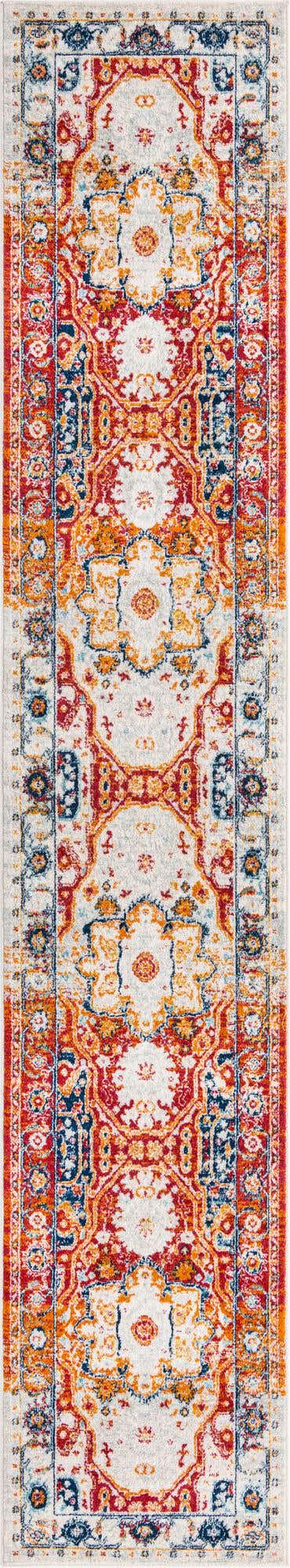 Rust Red 2' 11 x 16' Madeline Vintage Runner Area Rug 100% Polypropylene Distressed Traditional Carpet for Classic Interior Home Design for Sale at Rug Engine