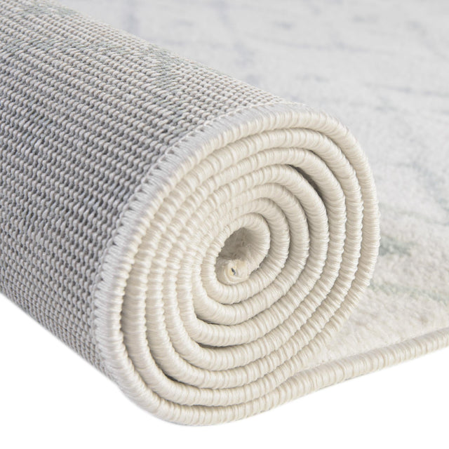 Ivory Aqua 5' 3 x 5' 3 Paxon Trellis Octagon Area Rug Geometric Durable Stain Resistant Easy Clean Carpet for Modern Interior Home Decor for Sale at Rug Engine
