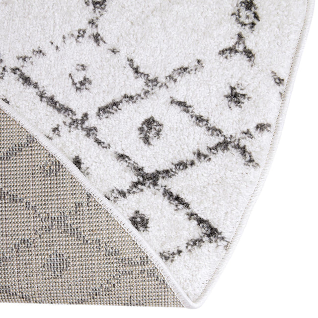 Ivory Black 5' 3 x 8' Paxon Trellis Oval Area Rug Geometric Durable Stain Resistant Easy Clean Carpet for Modern Interior Home Decor for Sale at Rug Engine
