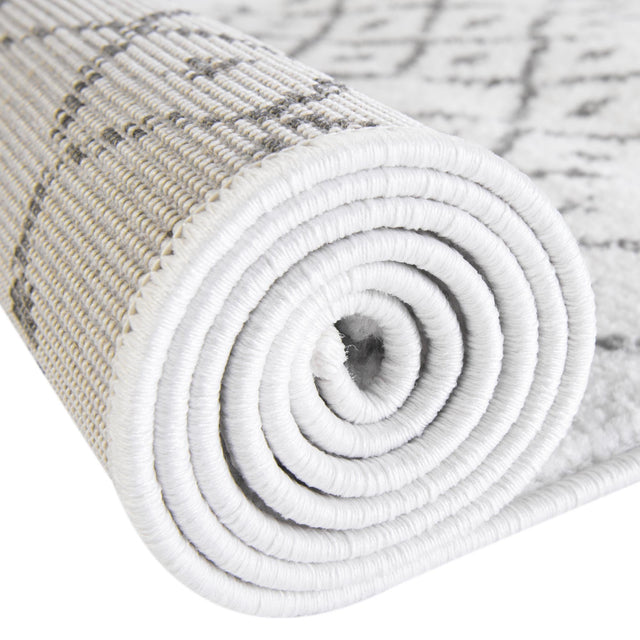 Ivory Black 5' 3 x 5' 3 Paxon Trellis Octagon Area Rug Geometric Durable Stain Resistant Easy Clean Carpet for Modern Interior Home Decor for Sale at Rug Engine