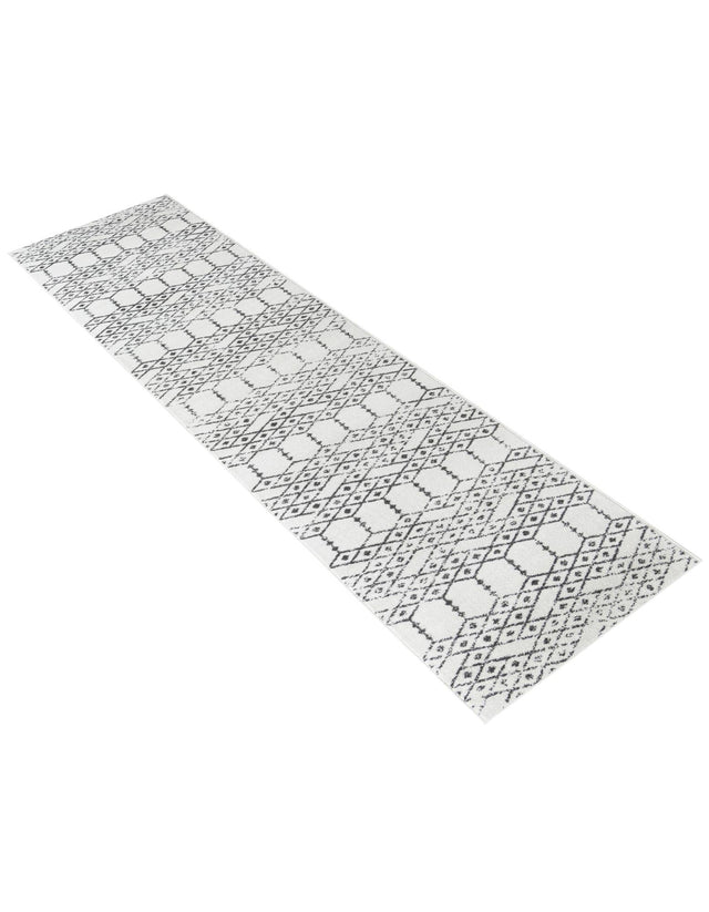 Ivory Black 2' 11 x 16' Paxon Trellis Runner Area Rug Geometric Durable Stain Resistant Easy Clean Carpet for Modern Interior Home Decor for Sale at Rug Engine