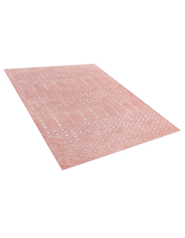 Rose Pink 9' x 12' Paxon Trellis Rectangle Area Rug Geometric Durable Stain Resistant Easy Clean Carpet for Modern Interior Home Decor for Sale at Rug Engine