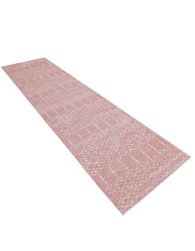 Rose Pink 2' 11 x 13' Paxon Trellis Runner Area Rug Geometric Durable Stain Resistant Easy Clean Carpet for Modern Interior Home Decor for Sale at Rug Engine