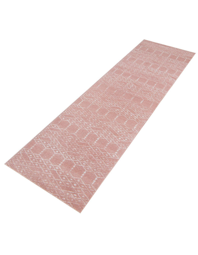 Rose Pink 2' 11 x 16' Paxon Trellis Runner Area Rug Geometric Durable Stain Resistant Easy Clean Carpet for Modern Interior Home Decor for Sale at Rug Engine