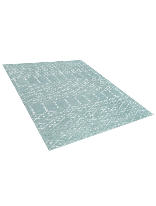 Aqua 7' 10 x 10' Paxon Trellis Rectangle Area Rug Geometric Durable Stain Resistant Easy Clean Carpet for Modern Interior Home Decor for Sale at Rug Engine