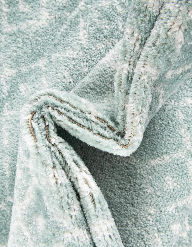 Aqua 5' 3 x 5' 3 Paxon Trellis Octagon Area Rug Geometric Durable Stain Resistant Easy Clean Carpet for Modern Interior Home Decor for Sale at Rug Engine