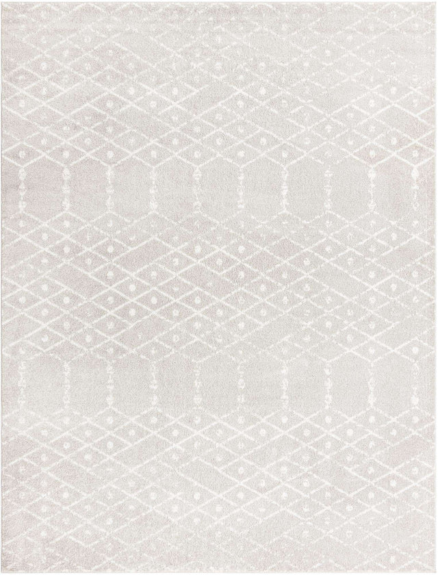 Light Gray 9' x 12' Paxon Trellis Rectangle Area Rug Geometric Durable Stain Resistant Easy Clean Carpet for Modern Interior Home Decor for Sale at Rug Engine