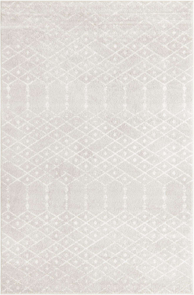 Light Gray 6' x 9' Paxon Trellis Rectangle Area Rug Geometric Durable Stain Resistant Easy Clean Carpet for Modern Interior Home Decor for Sale at Rug Engine