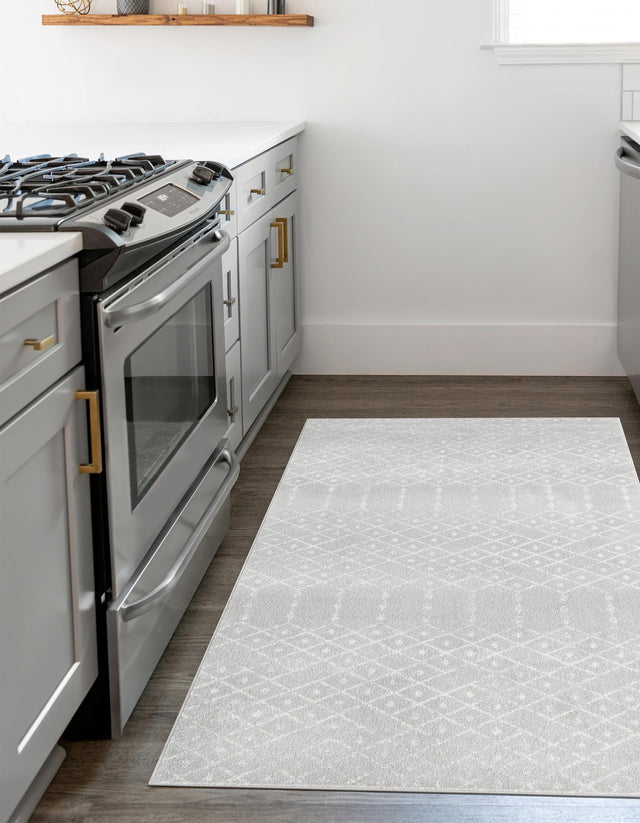 Light Gray 10' x 14' Paxon Trellis Rectangle Area Rug Geometric Durable Stain Resistant Easy Clean Carpet for Modern Interior Home Decor for Sale at Rug Engine
