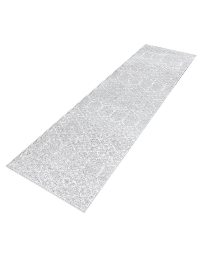 Light Gray 2' x 8' Paxon Trellis Runner Area Rug Geometric Durable Stain Resistant Easy Clean Carpet for Modern Interior Home Decor for Sale at Rug Engine