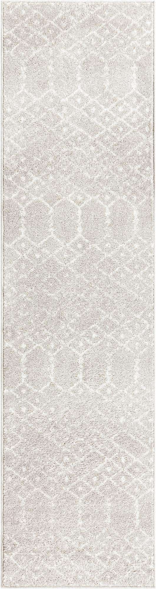 Light Gray 2' x 8' Paxon Trellis Runner Area Rug Geometric Durable Stain Resistant Easy Clean Carpet for Modern Interior Home Decor for Sale at Rug Engine