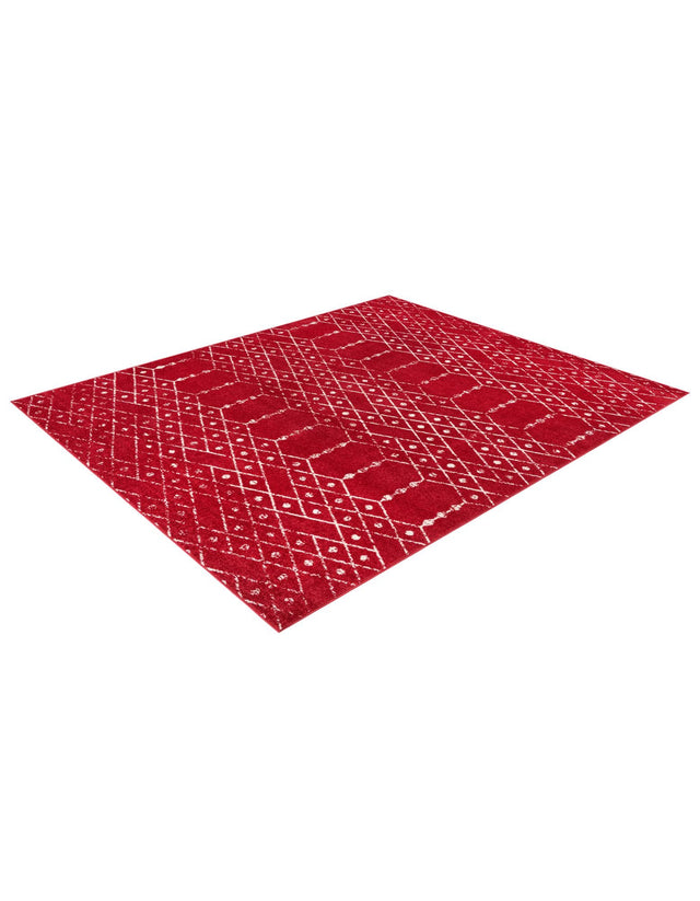 Raspberry Pink 7' x 10' Paxon Trellis Rectangle Area Rug Geometric Durable Stain Resistant Easy Clean Carpet for Modern Interior Home Decor for Sale at Rug Engine