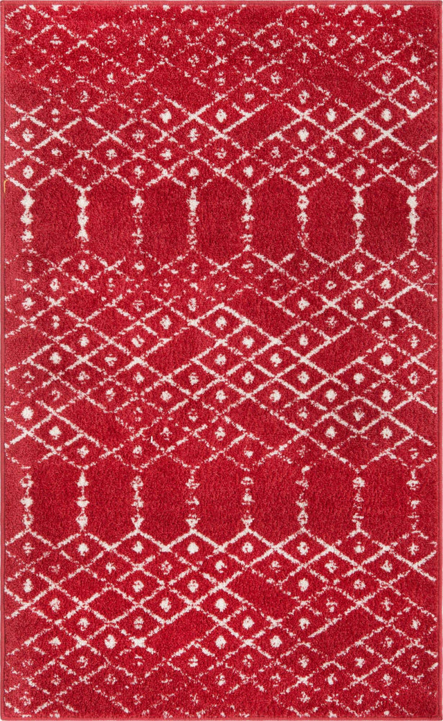 Raspberry Pink 3' 3 x 5' 3 Paxon Trellis Rectangle Area Rug Geometric Durable Stain Resistant Easy Clean Carpet for Modern Interior Home Decor for Sale at Rug Engine