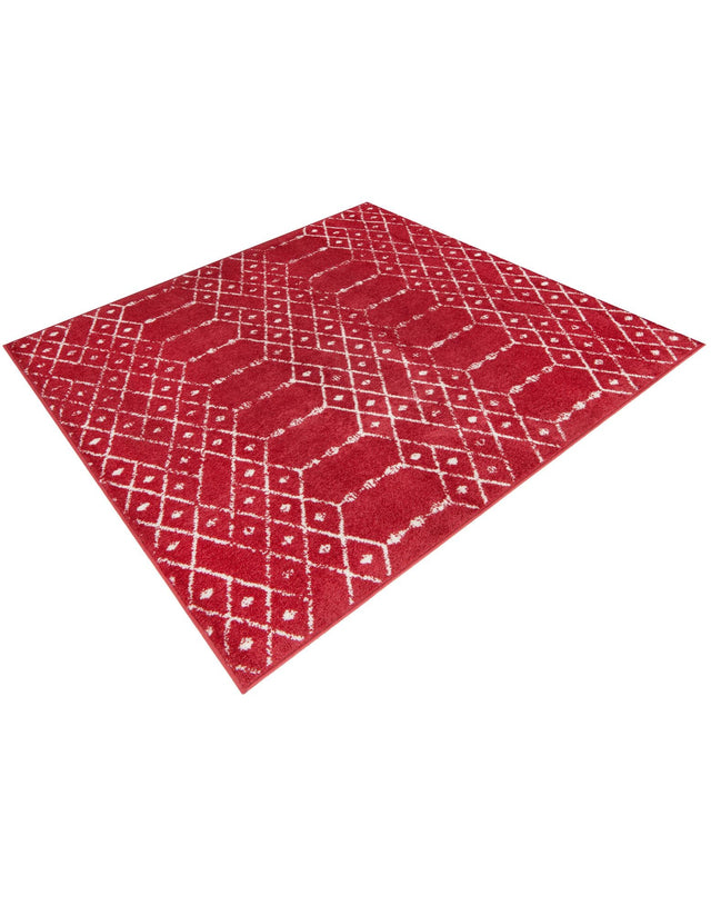 Raspberry Pink 5' 3 x 5' 3 Paxon Trellis Square Area Rug Geometric Durable Stain Resistant Easy Clean Carpet for Modern Interior Home Decor for Sale at Rug Engine
