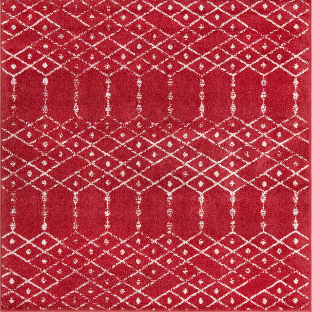 Raspberry Pink 5' 3 x 5' 3 Paxon Trellis Square Area Rug Geometric Durable Stain Resistant Easy Clean Carpet for Modern Interior Home Decor for Sale at Rug Engine