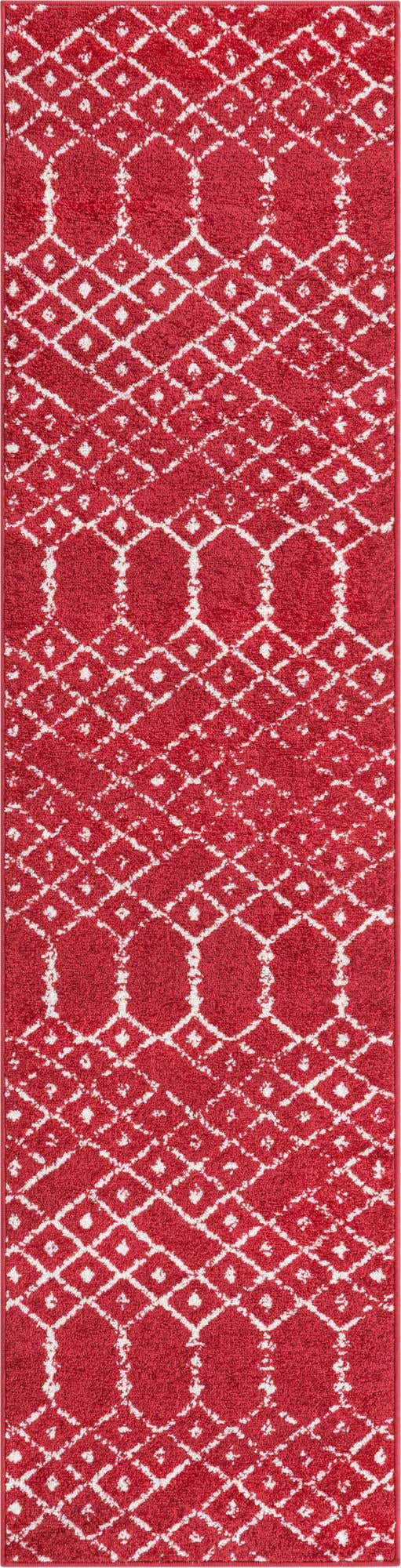 Raspberry Pink 2' x 8' Paxon Trellis Runner Area Rug Geometric Durable Stain Resistant Easy Clean Carpet for Modern Interior Home Decor for Sale at Rug Engine