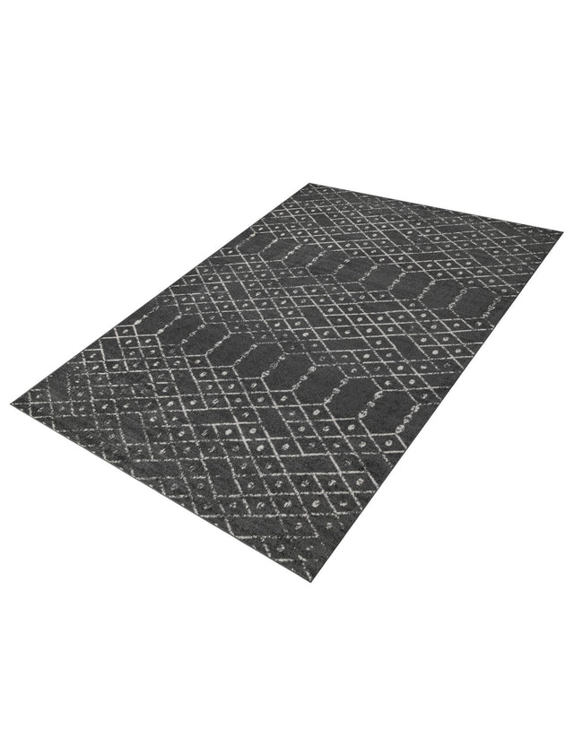Charcoal Gray 9' x 12' Paxon Trellis Rectangle Area Rug Geometric Durable Stain Resistant Easy Clean Carpet for Modern Interior Home Decor for Sale at Rug Engine