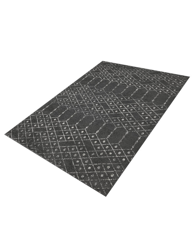 Charcoal Gray 7' 10 x 10' Paxon Trellis Rectangle Area Rug Geometric Durable Stain Resistant Easy Clean Carpet for Modern Interior Home Decor for Sale at Rug Engine