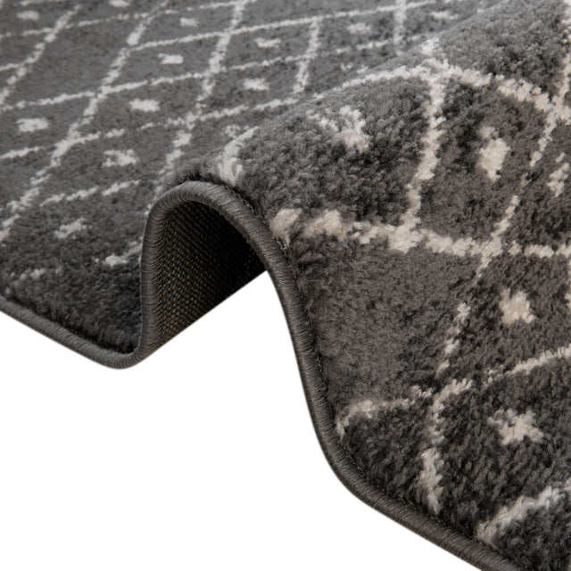 Charcoal Gray 5' 3 x 8' Paxon Trellis Rectangle Area Rug Geometric Durable Stain Resistant Easy Clean Carpet for Modern Interior Home Decor for Sale at Rug Engine