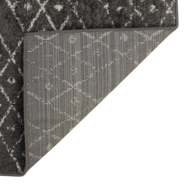 Charcoal Gray 7' 10 x 7' 10 Paxon Trellis Octagon Area Rug Geometric Durable Stain Resistant Easy Clean Carpet for Modern Interior Home Decor for Sale at Rug Engine