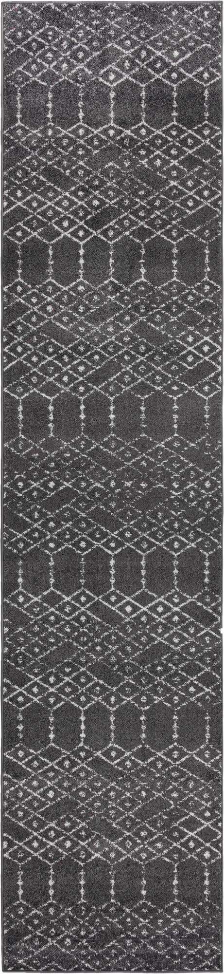 Charcoal Gray 2' 11 x 13' Paxon Trellis Runner Area Rug Geometric Durable Stain Resistant Easy Clean Carpet for Modern Interior Home Decor for Sale at Rug Engine