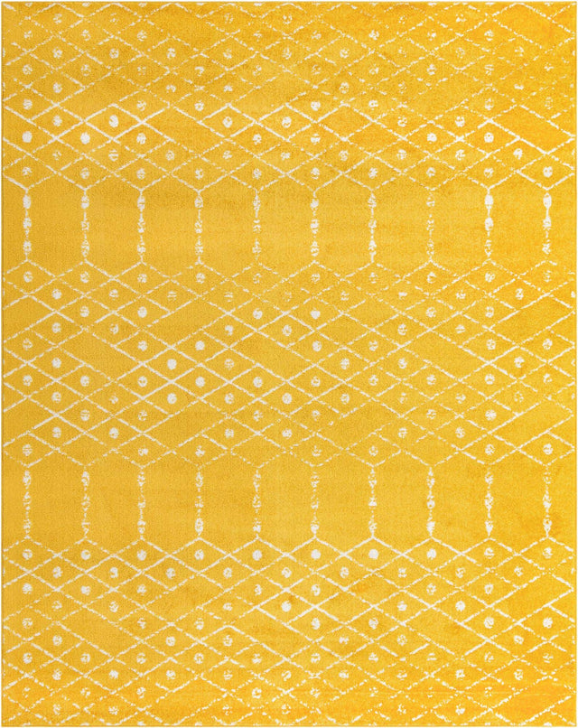 Yellow 7' 10 x 10' Paxon Trellis Rectangle Area Rug Geometric Durable Stain Resistant Easy Clean Carpet for Modern Interior Home Decor for Sale at Rug Engine