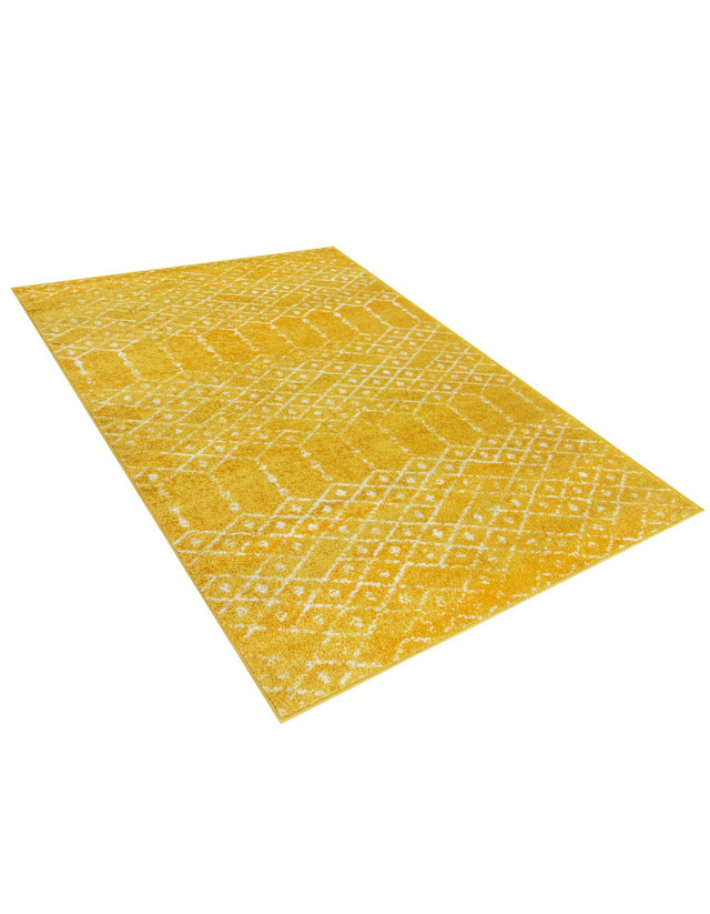 Yellow 4' 1 x 6' 1 Paxon Trellis Rectangle Area Rug Geometric Durable Stain Resistant Easy Clean Carpet for Modern Interior Home Decor for Sale at Rug Engine