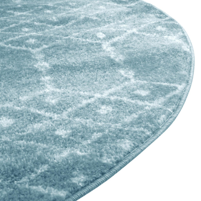 Teal blue 7' 10 x 7' 10 Paxon Trellis Round Area Rug Geometric Durable Stain Resistant Easy Clean Carpet for Modern Interior Home Decor for Sale at Rug Engine