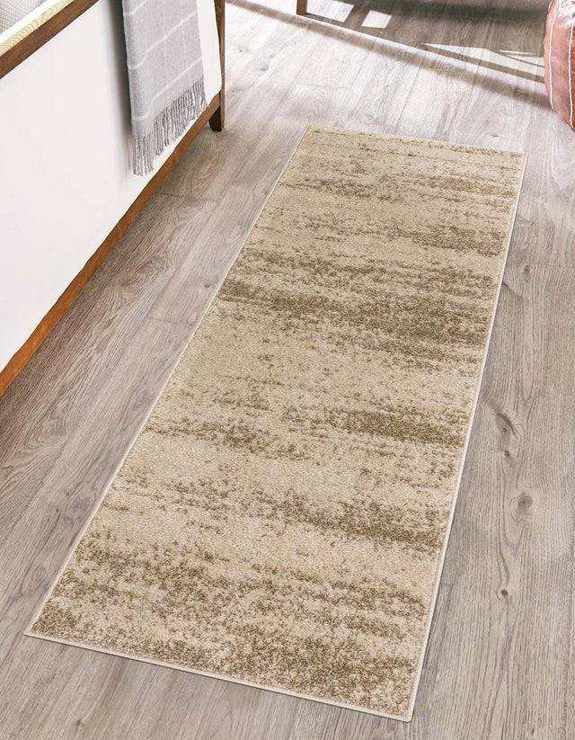 Bone Beige 2' 7 x 10' Del Mar Runner Area Rug 100% Polypropylene Easy Clean Stain Resistant Vivid Modern Carpet Mat for Home Decor Interior Designing for Sale at Rug Engine