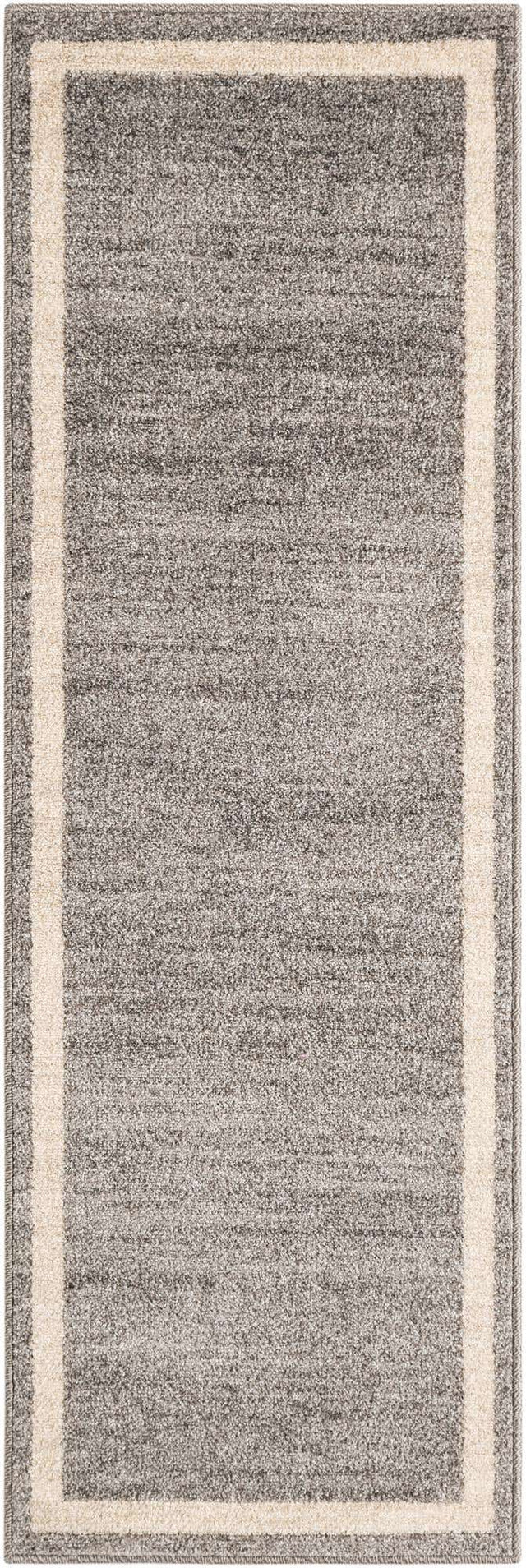 Gray 2' x 6' 1 Del Mar Runner Area Rug 100% Polypropylene Easy Clean Stain Resistant Vivid Modern Carpet Mat for Home Decor Interior Designing for Sale at Rug Engine