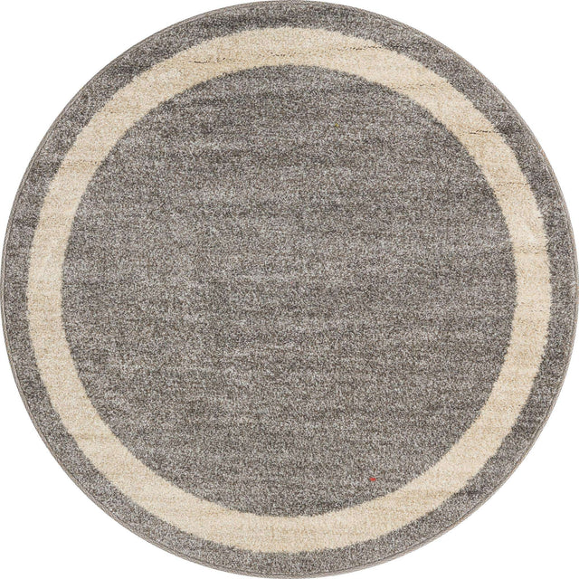 Gray 4' 1 x 4' 1 Del Mar Round Area Rug 100% Polypropylene Easy Clean Stain Resistant Vivid Modern Carpet Mat for Home Decor Interior Designing for Sale at Rug Engine