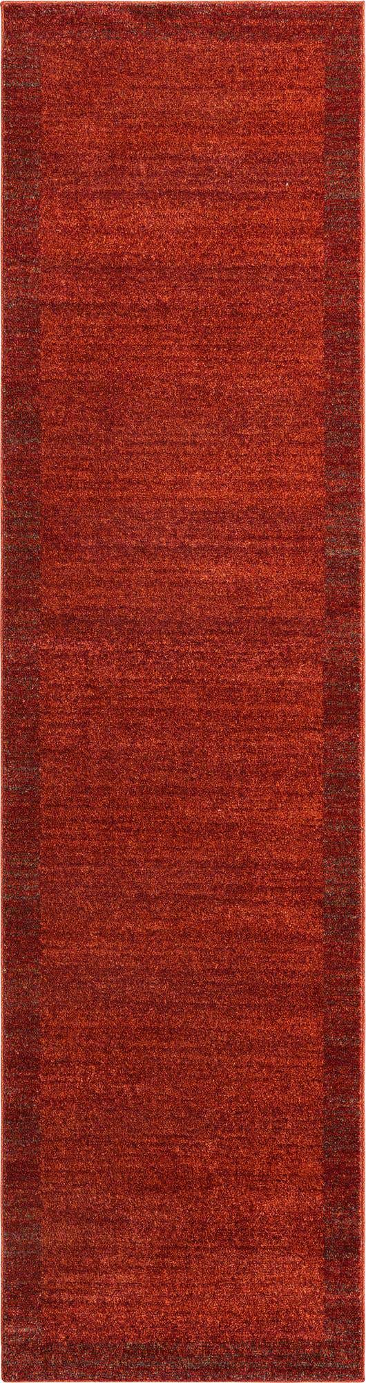 Terracotta 2' x 8' Del Mar Runner Area Rug 100% Polypropylene Easy Clean Stain Resistant Vivid Modern Carpet Mat for Home Decor Interior Designing for Sale at Rug Engine