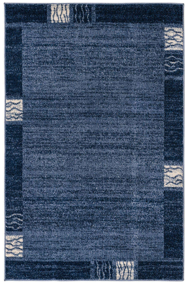 Light Blue 4' 1 x 6' 1 Del Mar Rectangle Area Rug 100% Polypropylene Easy Clean Stain Resistant Vivid Modern Carpet Mat for Home Decor Interior Designing for Sale at Rug Engine