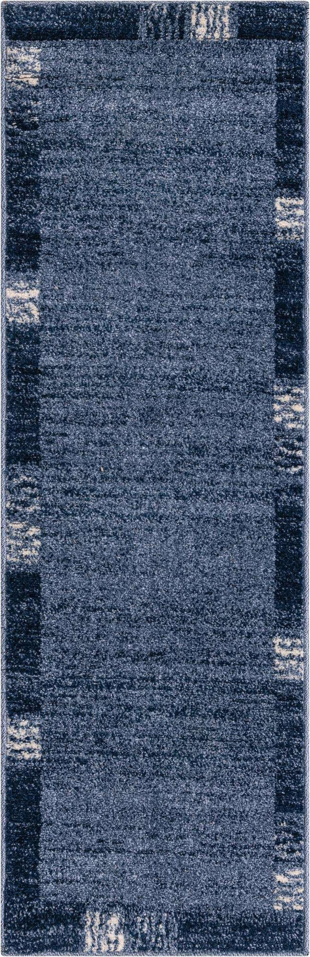 Light Blue 2' x 6' 1 Del Mar Runner Area Rug 100% Polypropylene Easy Clean Stain Resistant Vivid Modern Carpet Mat for Home Decor Interior Designing for Sale at Rug Engine