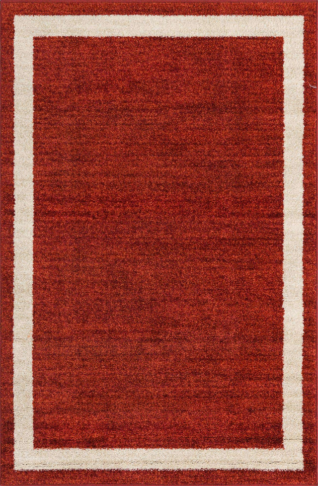 Terracotta 4' 1 x 6' 1 Del Mar Rectangle Area Rug 100% Polypropylene Easy Clean Stain Resistant Vivid Modern Carpet Mat for Home Decor Interior Designing for Sale at Rug Engine