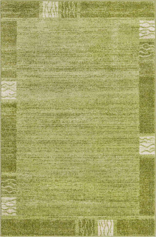 Light Green 4' 1 x 6' 1 Del Mar Rectangle Area Rug 100% Polypropylene Easy Clean Stain Resistant Vivid Modern Carpet Mat for Home Decor Interior Designing for Sale at Rug Engine