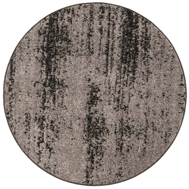 Dark Gray 4' 1 x 4' 1 Del Mar Round Area Rug 100% Polypropylene Easy Clean Stain Resistant Vivid Modern Carpet Mat for Home Decor Interior Designing for Sale at Rug Engine