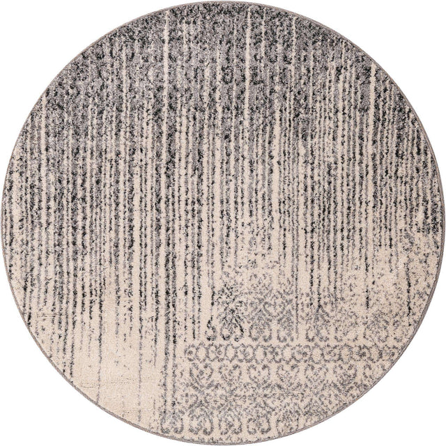 Gray 4' 1 x 4' 1 Del Mar Round Area Rug 100% Polypropylene Easy Clean Stain Resistant Vivid Modern Carpet Mat for Home Decor Interior Designing for Sale at Rug Engine