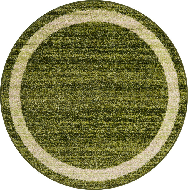 Green 4' 1 x 4' 1 Del Mar Round Area Rug 100% Polypropylene Easy Clean Stain Resistant Vivid Modern Carpet Mat for Home Decor Interior Designing for Sale at Rug Engine