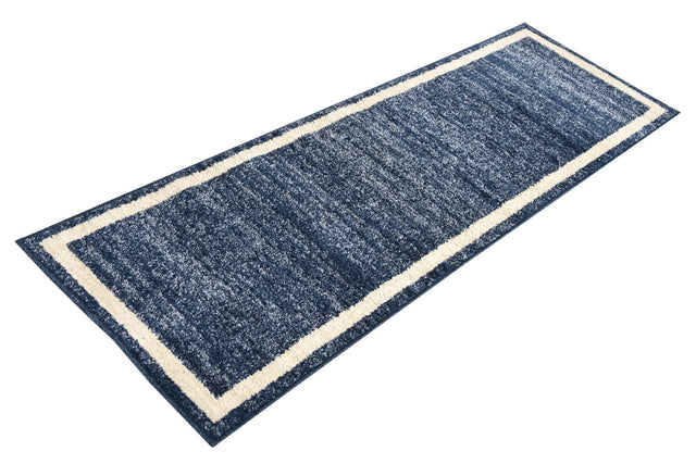 Navy Blue 2' x 6' 1 Del Mar Runner Area Rug 100% Polypropylene Easy Clean Stain Resistant Vivid Modern Carpet Mat for Home Decor Interior Designing for Sale at Rug Engine