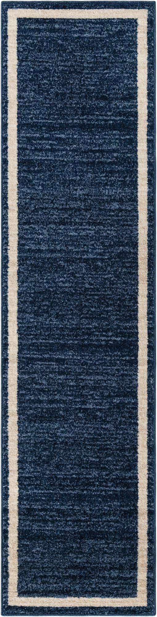 Navy Blue 2' x 8' Del Mar Runner Area Rug 100% Polypropylene Easy Clean Stain Resistant Vivid Modern Carpet Mat for Home Decor Interior Designing for Sale at Rug Engine