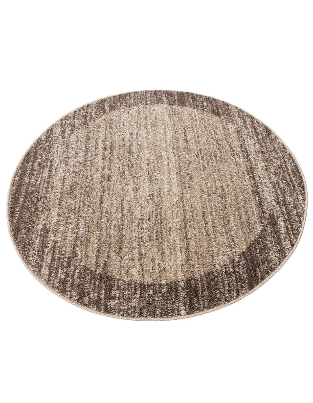 Light Brown 4' 1 x 4' 1 Del Mar Round Area Rug 100% Polypropylene Easy Clean Stain Resistant Vivid Modern Carpet Mat for Home Decor Interior Designing for Sale at Rug Engine
